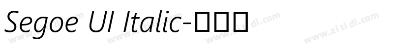 Segoe UI Italic字体转换
